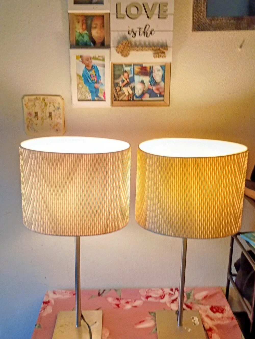 VTG IKEA Aläng Height-Adjustable Lamps Woven Shade Set of 2